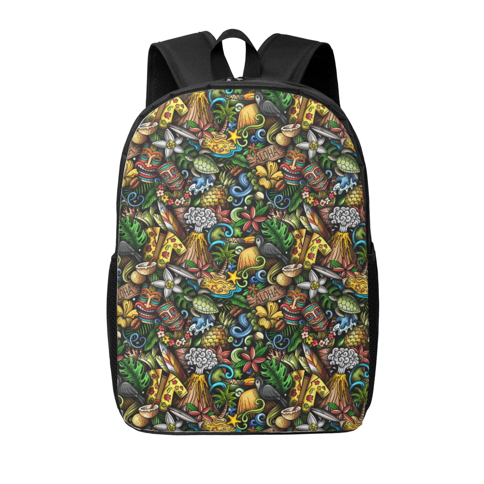 Xecao Hawaiian Culture Symbols print Travel Backpack, Large Computer ...