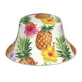 thumbnail image 1 of Xecao Hawaiian Pineappl Print Men and Women Night Reflective Hat Runner Cap Visor Bucket Hat Boonie Cap, 1 of 6