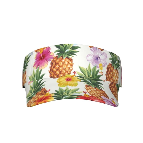 Xecao Hawaiian Pineappl for Adult Sun Cap offers versatile sun protection with adjustable Velcro for a secure fit.