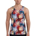 thumbnail image 1 of Xecao Hawaiian Style Men's Tank Top Workout Quick Dry Sleeveless Gym Jogging Muscle Shirts Summer Swim Beach Tops, 1 of 9