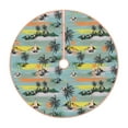 thumbnail image 1 of Xecao Hawaiian Style Pattern Christmas Tree Skirt Holiday Part Decorations for Christmas Tree, Farmhouse Christmas Decor Xmas Holiday Home Party Decorations-30", 1 of 6