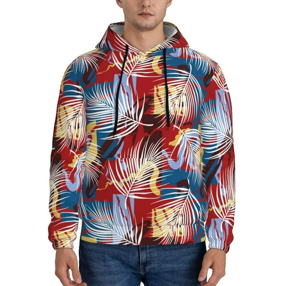 Xecao Hawaiian Style Pattern Men's Adult Pullover Hoodie,Hooded Sweatshirt-XX-Large
