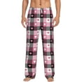 thumbnail image 1 of Xecao Heart Plaid Men's Straight Lounge Pajama Pants: The Ultimate in Comfortable Sleepwear, 1 of 9
