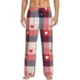 thumbnail image 1 of Xecao Heart Plaid Men's Straight Lounge Pajama Pants: The Ultimate in Comfortable Sleepwear, 1 of 9