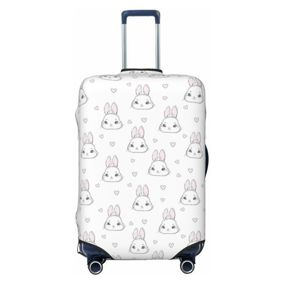 Xecao Heart Rabbit print Elastic Luggage Cover, with double-sided print , is perfect for travel, business, and daily use