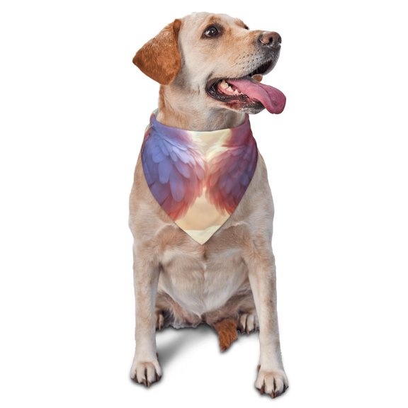 Xecao Heart Sky Bird Couple for Pet Bandana - A Stylish Triangle Accessory for Small to Large Dogs, Puppies, and Cats