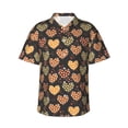 thumbnail image 1 of Xecao Heart print Hawaiian shirt - a stylish short-sleeve button-down for men, perfect for casual beach and tropical outings., 1 of 9