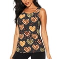 thumbnail image 1 of Xecao Heart print women's scoop neck, loose-fit workout tank tops for the gym., 1 of 9