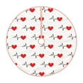 thumbnail image 1 of Xecao Heartbeat Symbol Pattern Christmas Tree Skirt Holiday Part Decorations for Christmas Tree, Farmhouse Christmas Decor Xmas Holiday Home Party Decorations-48", 1 of 6