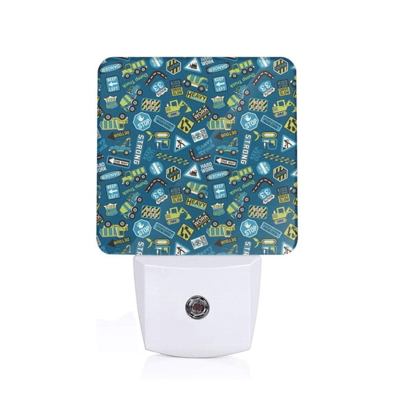 Xecao Heavy Equipment Machinery for Night Light - a Wall-mounted LED Fixture with A Dusk-to-dawn Sensor, Ideal for Bedrooms, Bathrooms, Hallways, and Kitchens-EU