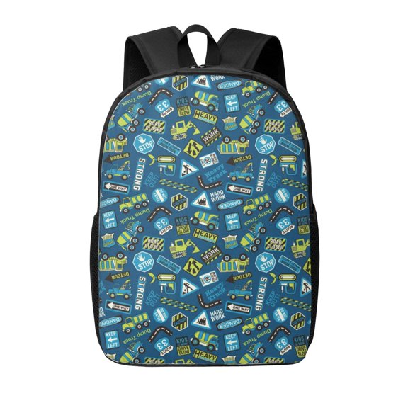 Xecao Machinery Road Construction print Travel Backpack, Large Computer Backpack for Men Women, College School Rucksack Book Bag