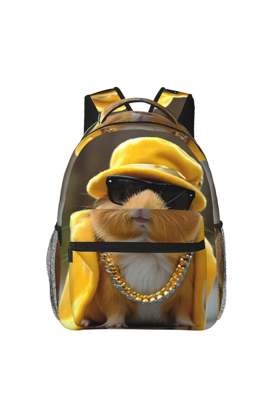 Heavy Metal Style Guinea Pig Backpack, a stylish and functional choice for both men and women, is the perfect basic bookbag for college, work, or travel