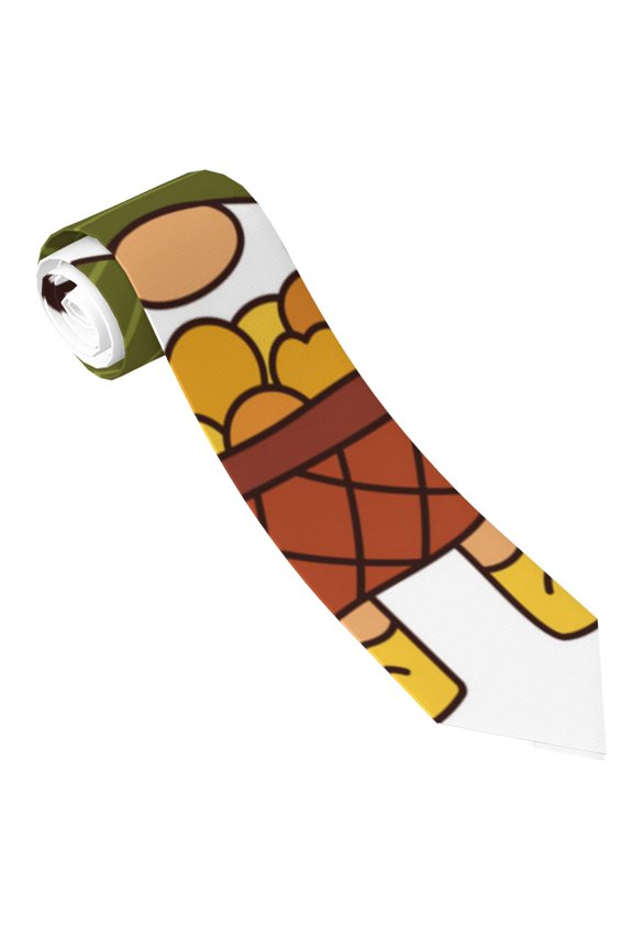 Hello Autumn Print Tie For Men Necktie Woven Jacquard Neck Ties,Classic Men's Tie