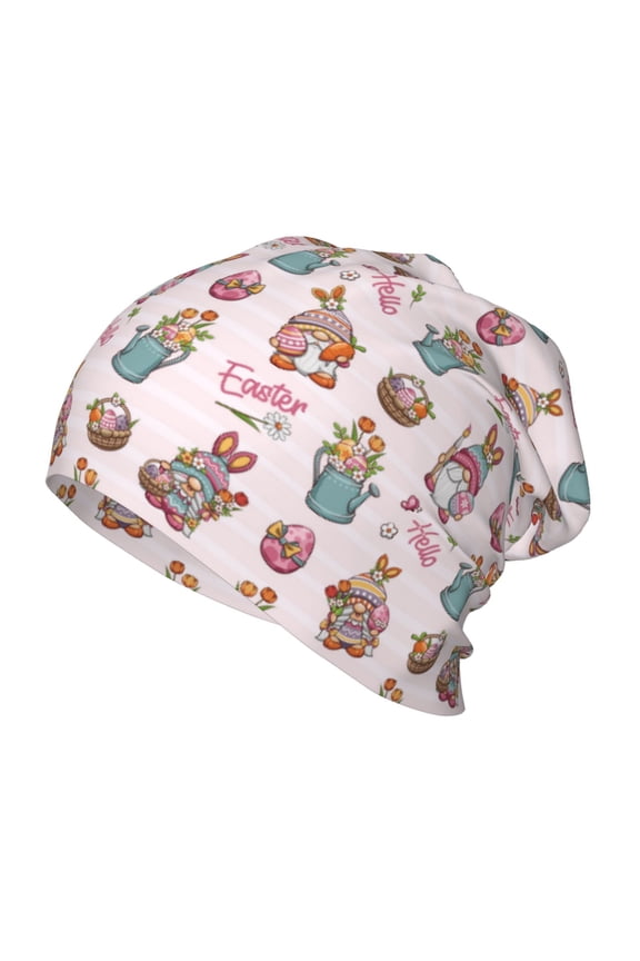 Hello Easter Print Beanie Hat Toddler Girls Boys, Baby Hats Winter Warm Knitted Thermal, Kids Winter Caps