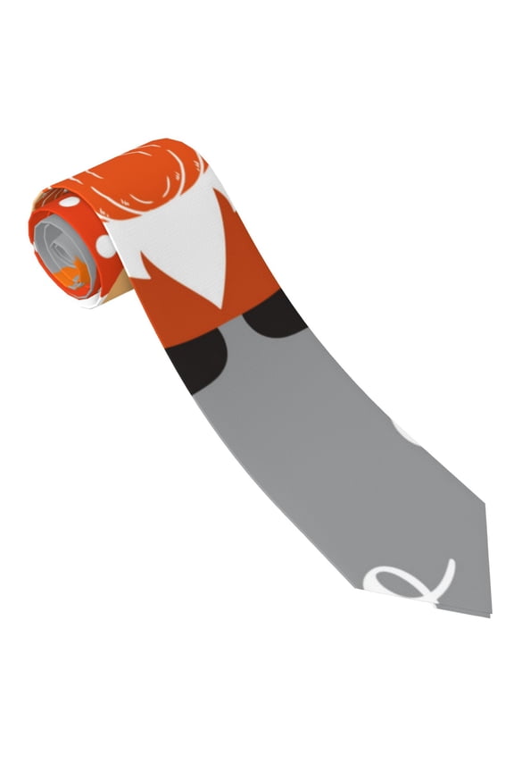 Hello Fall Gnomes Print Tie For Men Necktie Woven Jacquard Neck Ties,Classic Men's Tie