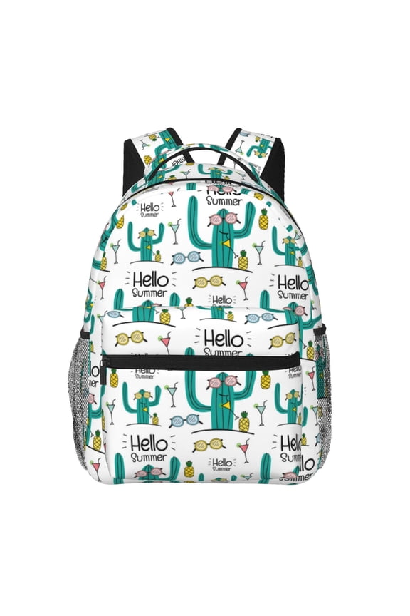 Hello Summer Backpack, a stylish and functional choice for both men and women, is the perfect basic bookbag for college, work, or travel
