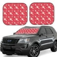 thumbnail image 1 of Xecao Hello Summer Flamingo for Foldable Car Sun Shades (2-Pack) offer sun protection with an easy-fold design for convenient windshield shading., 1 of 7