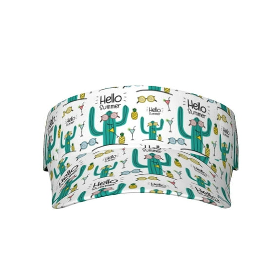 Xecao Hello Summer for Adult Sun Cap offers versatile sun protection with adjustable Velcro for a secure fit.