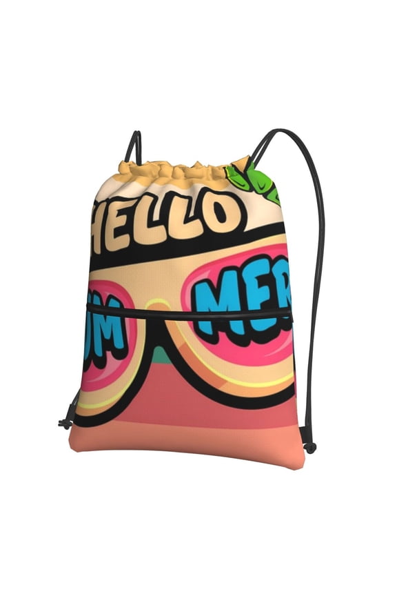 Hello Summer for Drawstring Bags,Pull String Backpack Bags,String Bag Sackpack