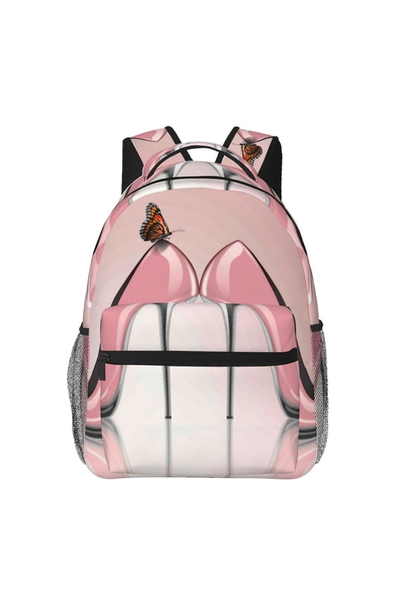 High Heel Shoes Butterfly Backpack, a stylish and functional choice for both men and women, is the perfect basic bookbag for college, work, or travel