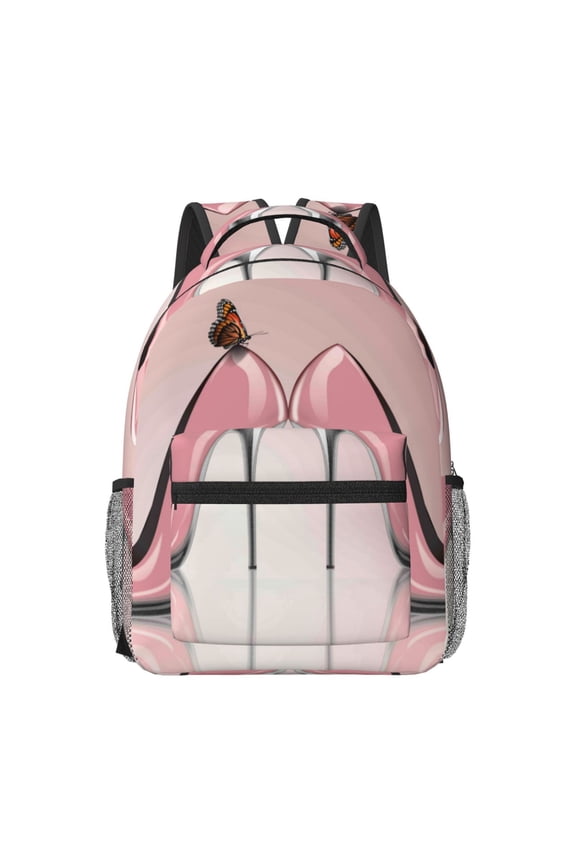High Heel Shoes Butterfly Travel Backpack: A spacious, stylish computer backpack ideal for men and women, perfect for college, school, or daily travels