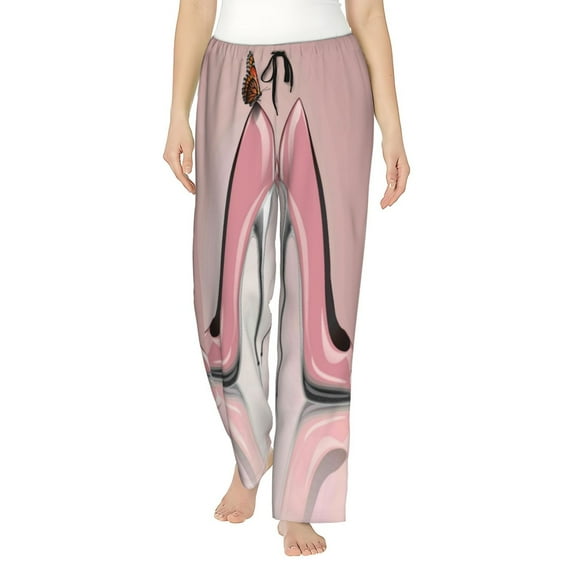 Xecao High Heel Shoes Butterfly Women's Straight Lounge Pajama Pants: The Epitome of Relaxed Sleepwear