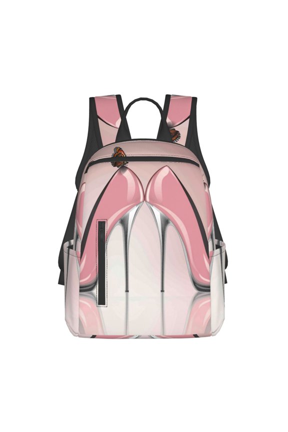 High Heel Shoes Butterfly print Backpack For women men Aesthetic Lightweight Travel Daypack Simple Cute Backpack For Bookbag
