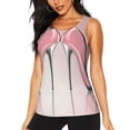 thumbnail image 1 of Xecao High Heel Shoes Butterfly print women's scoop neck, loose-fit workout tank tops for the gym., 1 of 9