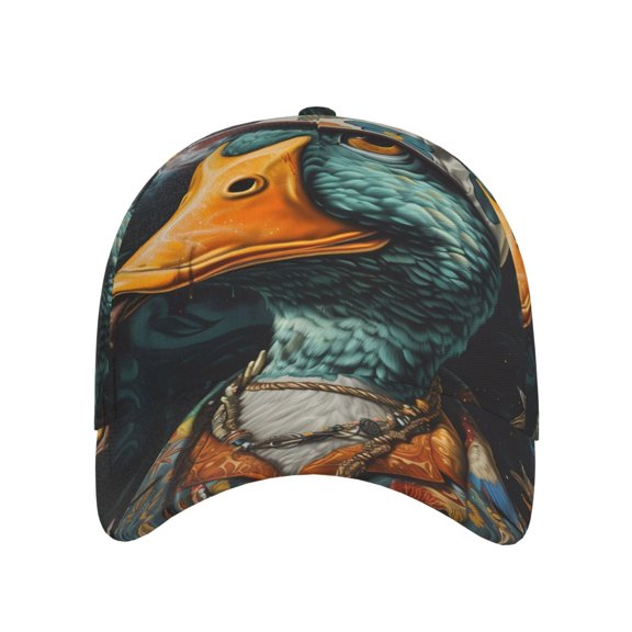 Xecao Hip-Hop Duck for Baseball Cap: Unisex, crafted from classic polyester twill fabric, featuring a soft unconstructed design
