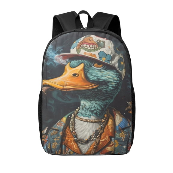 Xecao Hip-Hop Duck print Travel Backpack, Large Computer Backpack for Men Women, College School Rucksack Book Bag