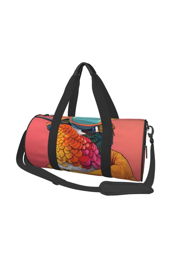Hip Hummingbird In Jacket Print Travel Duffle Bag, Bag Carry On Tote Bags for Women, Travel Sport Gym Bag for Men, Hospital Bag for Labor and Delivery