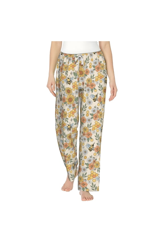 Hippie Bee Honeycomb Women's Straight Lounge Pajama Pants: The Epitome of Relaxed Sleepwear