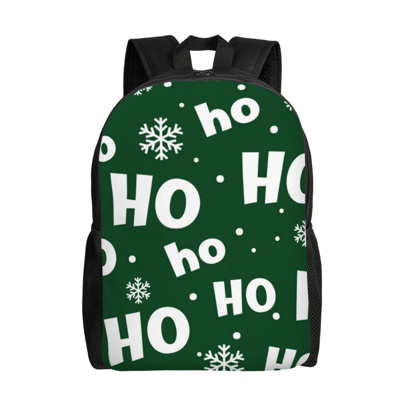 Xecao Ho Ho Ho A Print School Backpack with Laptop Compartment Small Travel Laptop Backpack for Women Men Waterproof College Backpack Simple School Bag