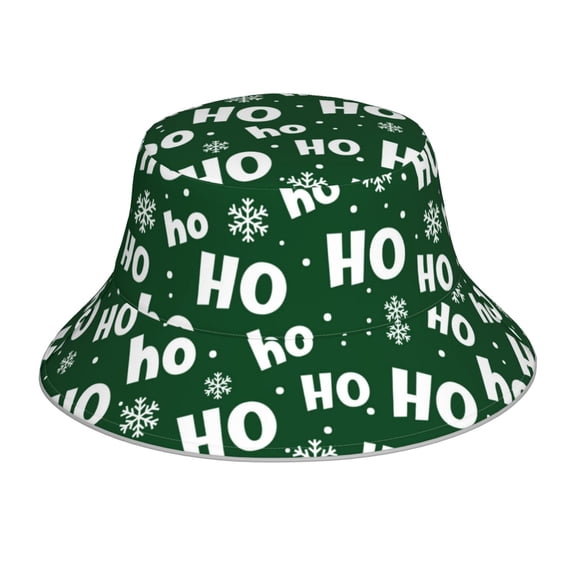 Xecao Ho Ho Ho A Print Men and Women Night Reflective Hat Runner Cap Visor Bucket Hat Boonie Cap