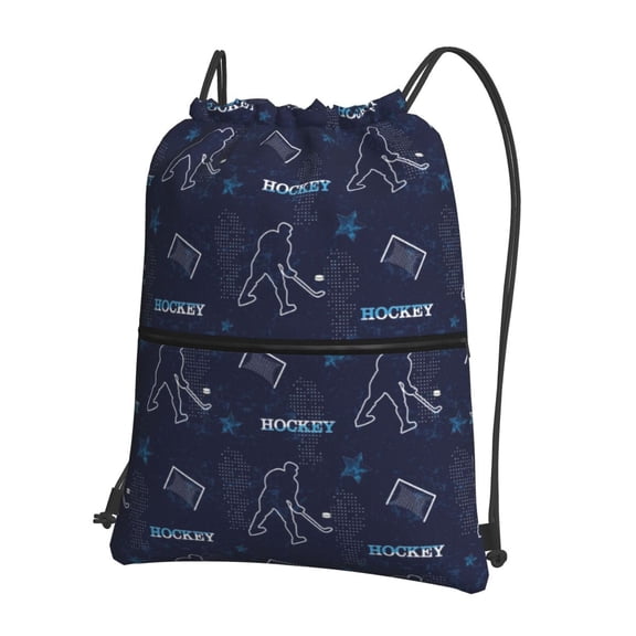 Xecao Hockey Players for Drawstring Bags,Pull String Backpack Bags,String Bag Sackpack