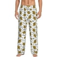 thumbnail image 1 of Xecao Hohey Bee Golden2 Men's Straight Lounge Pajama Pants: The Ultimate in Comfortable Sleepwear, 1 of 9