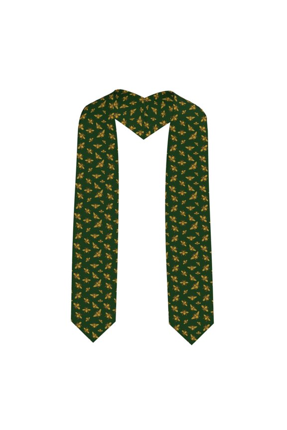 Hohey Bee Print Graduation Shawl Stole Honor Stole Adult 72" Academic Commencements