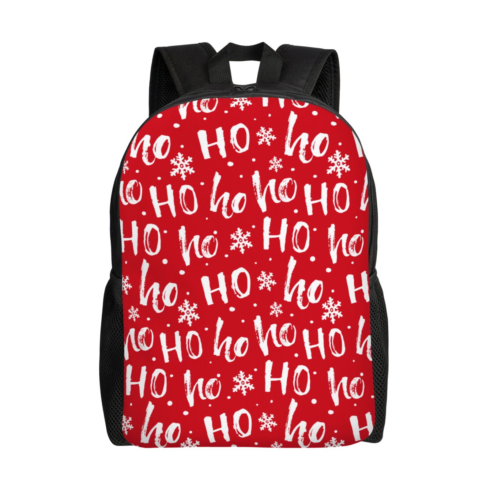 Xecao Hohoho Print School Backpack with Laptop Compartment Small Travel Laptop Backpack for Women Men Waterproof College Backpack Simple School Bag
