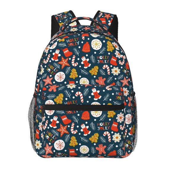 Xecao Holiday Christmas Cookies Backpack, a stylish and functional choice for both men and women, is the perfect basic bookbag for college, work, or travel