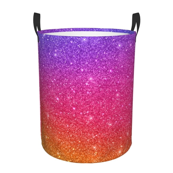 Xecao Holiday Shiny Print Laundry Hamper Basket,designed for Blanket Storage and Nursery Clothes in the Bedroom