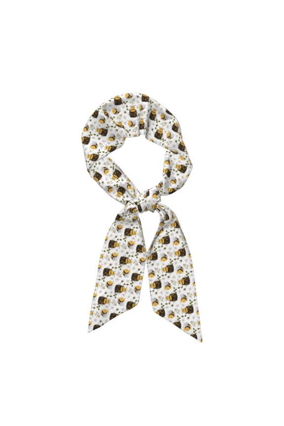 Honey Bee Insect Pattern Large Satin Head Scarf - Satin Hair Scarves Silk Bandana Scarf Headscarf Silk Feeling Scarf for Women