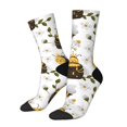 thumbnail image 1 of Xecao Honey Bee Insect Pattern Sport Socks for Women and Men Crew Socks Sporty Calf Socks Casual Socks, 1 of 6
