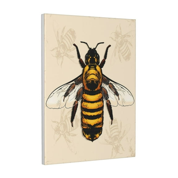 Xecao Honey Bee for Ready-to-Hang Canvas Art 12x16 Inches - Waterproof HD Print Solid Wood Frame for Gifting,Vertical