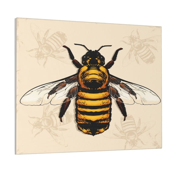 Xecao Honey Bee for Waterproof Framed Canvas Art - Modern Home Decor with Real Wood Frame for Gifting and Interior Design,Horizontal