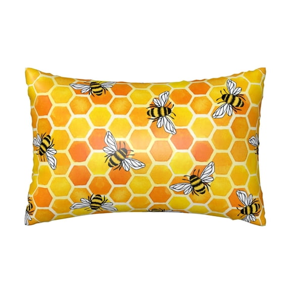 Xecao Honeycombs Pattern Satin Pillowcases for Hair and Skin, Luxurious and Silky Pillow Cases with Envelope Closure, 20x30 Inches