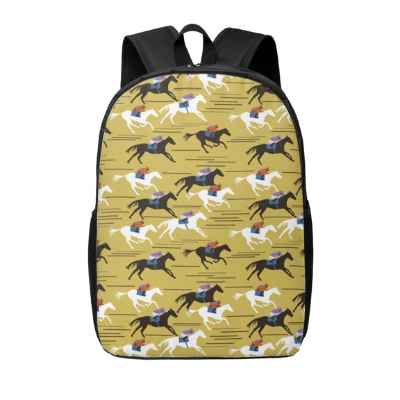 Xecao Horsemen In Horseraces print Travel Backpack, Large Computer Backpack for Men Women, College School Rucksack Book Bag