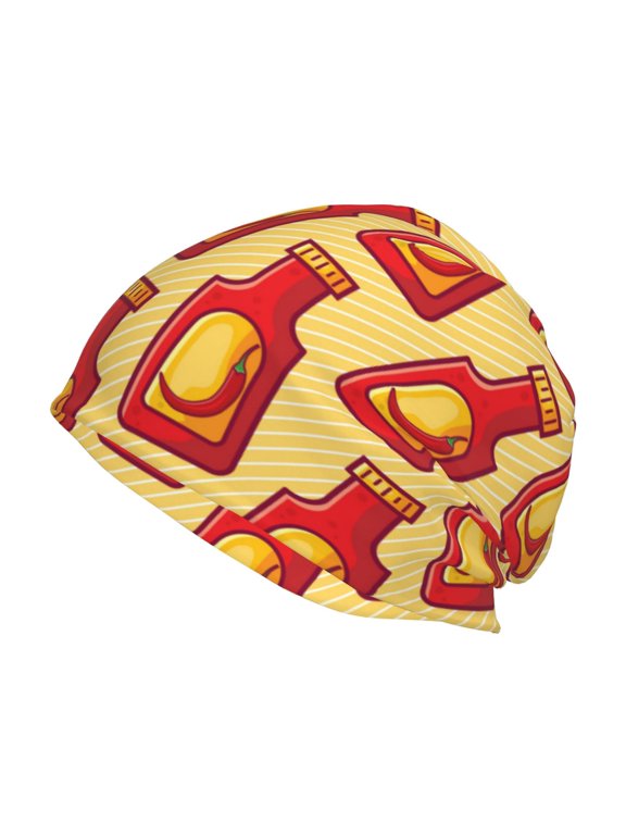 Hot Chili Print Knit Hat,Winter Beanie for Men Women, Beanie Soft Warm Ski Stocking Cuffed Cap