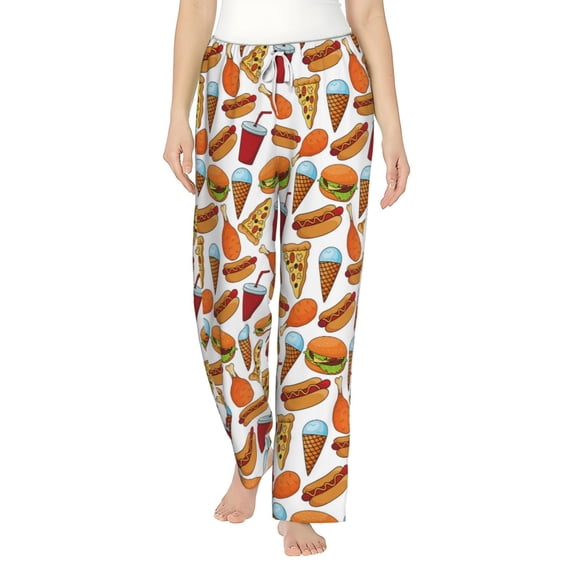 Xecao Hot Dog Burger Women's Straight Lounge Pajama Pants: The Epitome of Relaxed Sleepwear