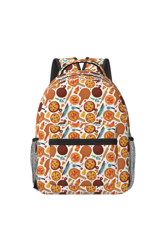 Hot Fresh Pizza Travel Backpack: A spacious, stylish computer backpack ideal for men and women, perfect for college, school, or daily travels