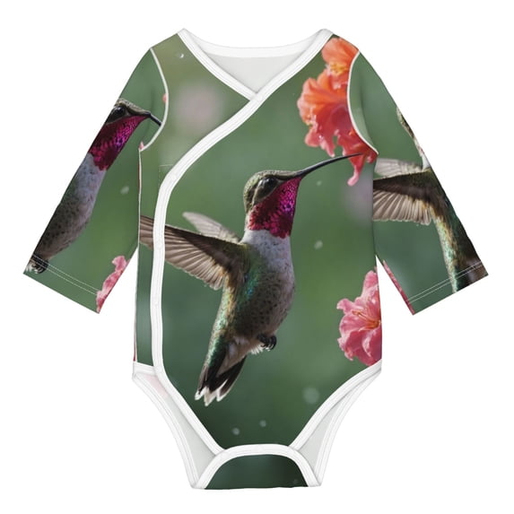 Xecao Humming Bird 1 Print Baby unisex-baby Cotton Long-sleeve Bodysuits-3 Months